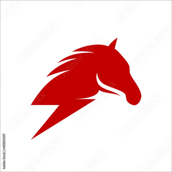 Obraz horse head with thunder bolt