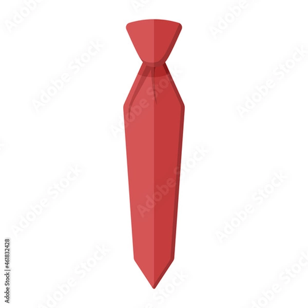 Obraz Vector Flat Design Red Tie. Vector illustration