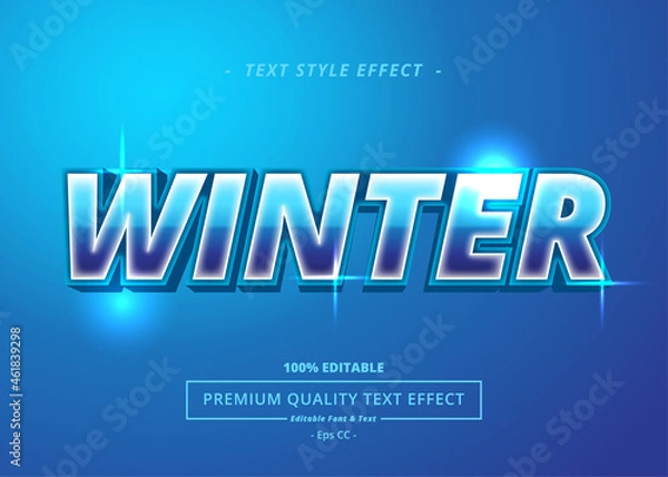 Obraz WINTER TEXT STYLE EFFECT