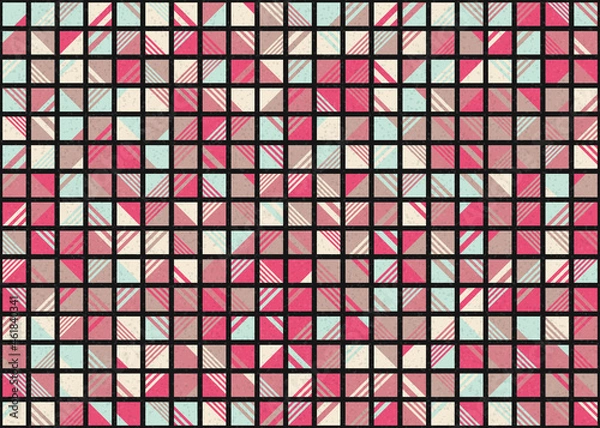 Fototapeta Abstract Geometric Pattern generative computational art illustration