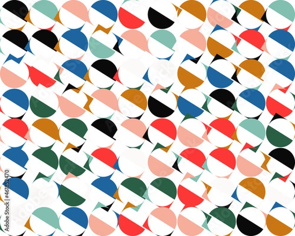 Fototapeta Generative Design Artwork of Abstract Vector Generated Shapes Composition