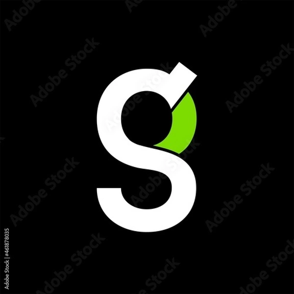 Fototapeta simple typography gs vector logo