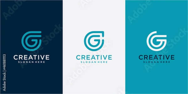 Obraz Letter G Modern Shape Logo Design Template Element. Letter G logo design concept