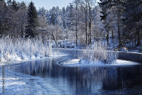Fototapeta river landscape