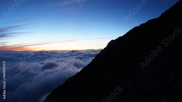 Fototapeta 穂高山荘からの夕日