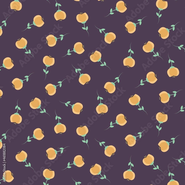 Fototapeta Tea rose seamless pattern, fairy tale