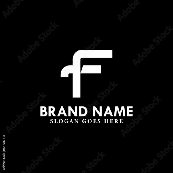 Obraz Initial letter mark f logo design template