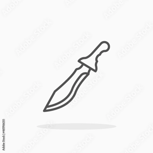 Fototapeta Knife Blade icon. Editable Stroke and pixel perfect. Outline style. Vector illustration.