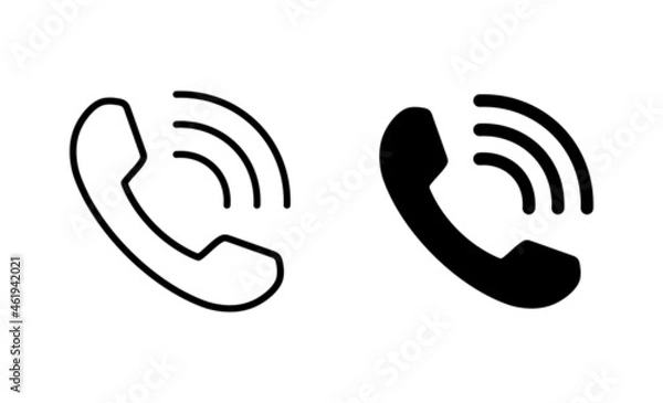Fototapeta Call icons set. telephone sign and symbol. phone icon. contact us