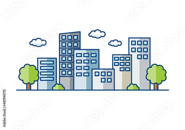 Obraz 街の風景のイメージイラスト