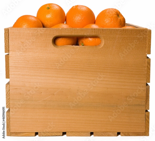 Obraz Orange Crate isolated on white background