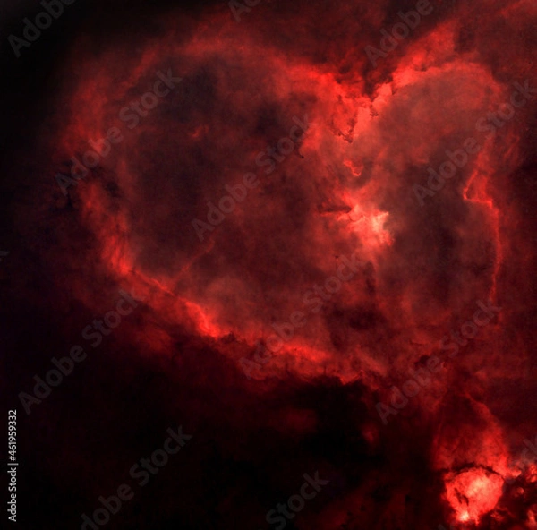 Fototapeta Heart nebula Ic1805 without stars to show the impressive gas clouds