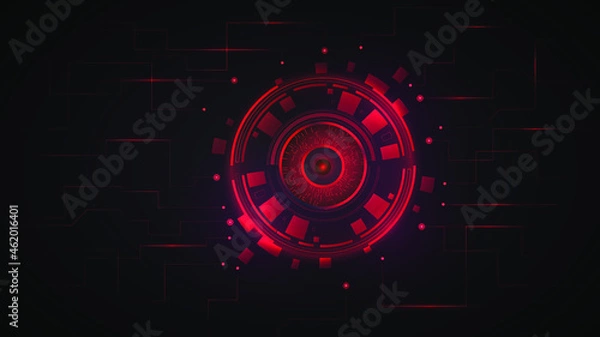 Fototapeta Computer vision and Ai  technology  background , intelligent , artificial intelligence