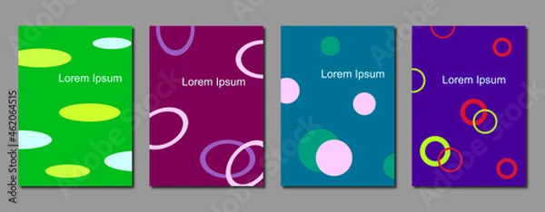 Obraz Covers templates set with graphic geometric elements. Applicable for brochures, posters, covers and banners. Eps 10 vector illustration.