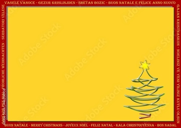 Obraz CARTOLINA BUON NATALE MULTILINGUE