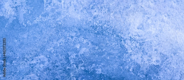 Obraz Blue ice banner background in winter. Abstract texture