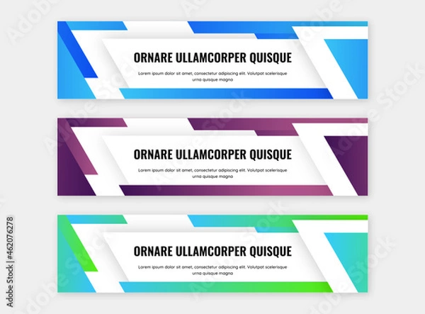Fototapeta Abstract Web banner design background or header Templates with colorful bright colors