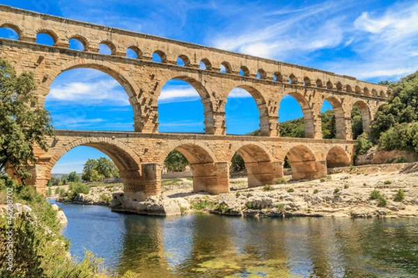 Obraz Pont du Gard, Nimes, Prowansowanie, Francja