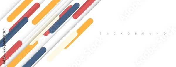 Obraz abstract banner background with overlapping colorful rounded shape