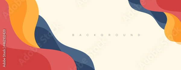 Obraz abstract colorful wave shapes banner background