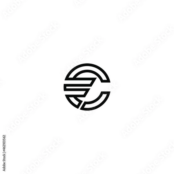 Obraz cf latter vector logo abstrack