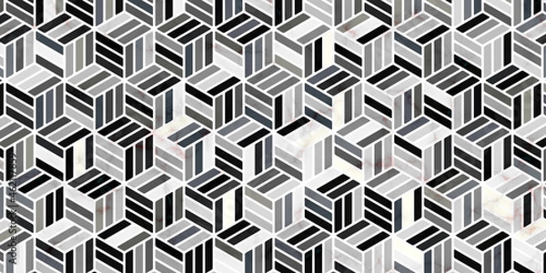 Fototapeta  Abstract geometric pattern stripes polygonal shape. Luxury background of gray with marble texture for rug,carpet,wallpaper,clothing,wrapping,batik