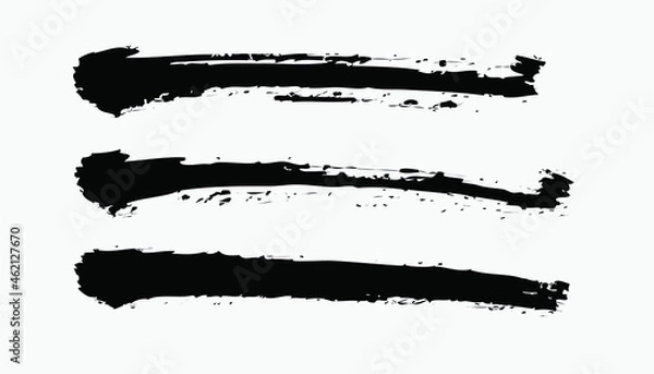 Obraz Brush lines set. Vector illustration