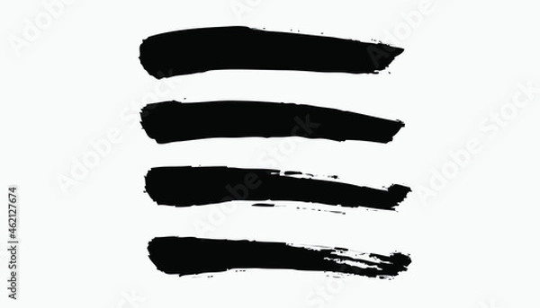 Obraz Brush lines set. Vector illustration
