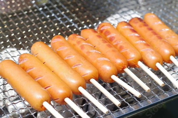 Obraz バーベキューでのフランクフルト