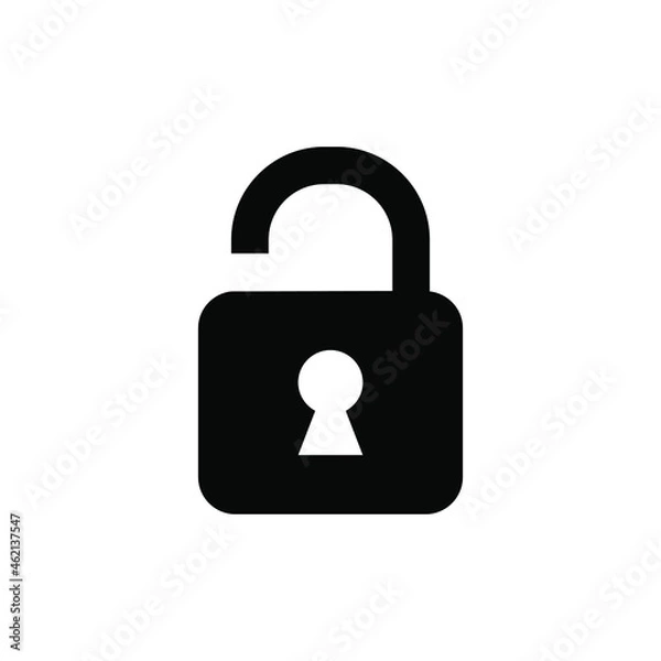 Fototapeta Open lock icon vector graphic