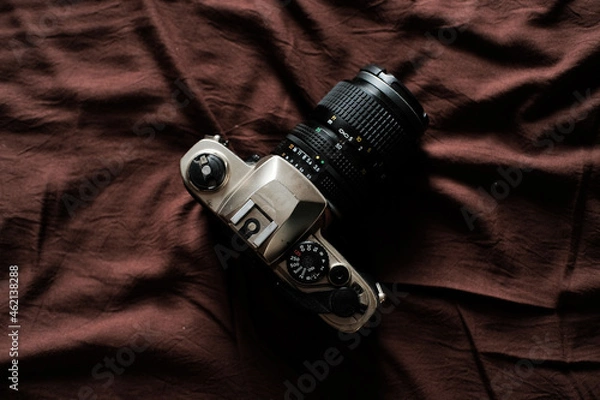 Obraz camera on black background