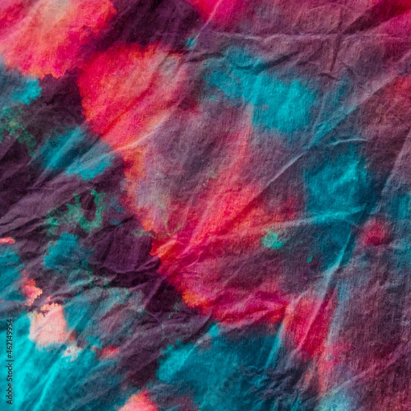 Fototapeta Traditional Tie Dye Pattern. Tie Spiral