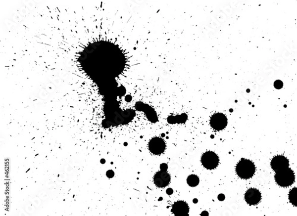 Obraz splat drips bw