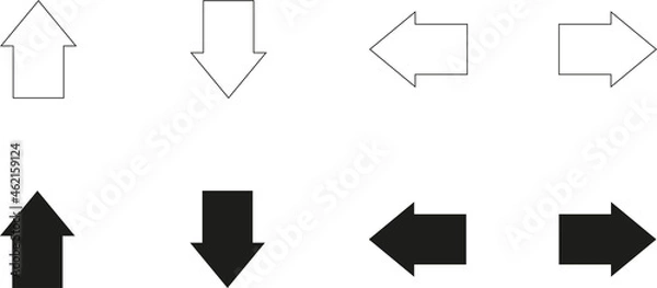 Fototapeta arrow sign line art and solid art