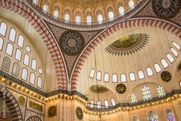 Obraz Highly decorated mosque interior