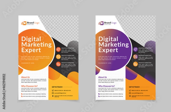 Fototapeta modern  flyer design template