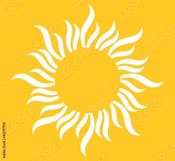 Fototapeta Summer sun label or banner background.