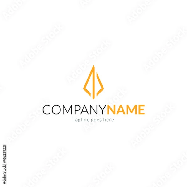 Obraz Initial letter A logo vector design template