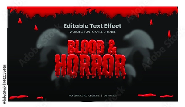 Obraz Blood and horror editable text