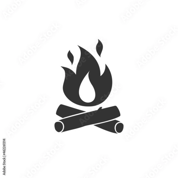 Fototapeta Bonfire icon isolated on white background. Bonfire vector logo. Flat design style. Modern vector pictogram for web graphics - stock vector