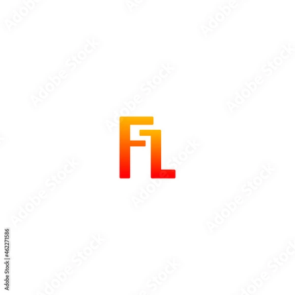 Fototapeta vector logo fall orange fire