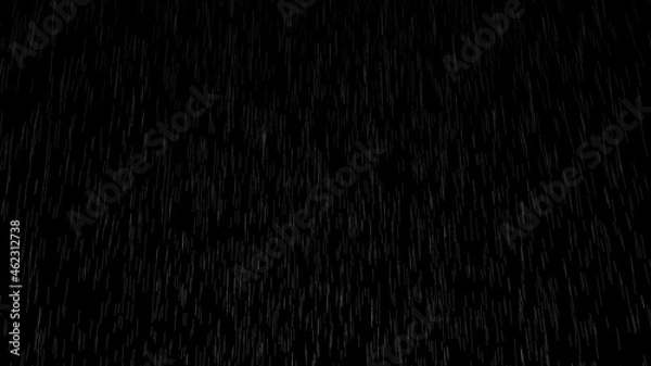 Obraz Heavy rain drop in rainy season effect on black screen. 3d rendering