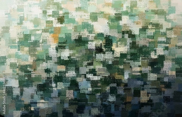 Obraz Abstract green background with squares