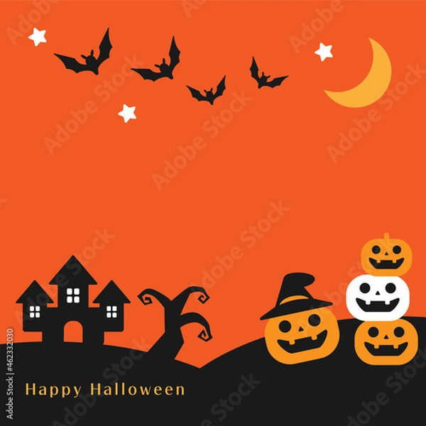 Fototapeta ハロウィンの背景イラスト