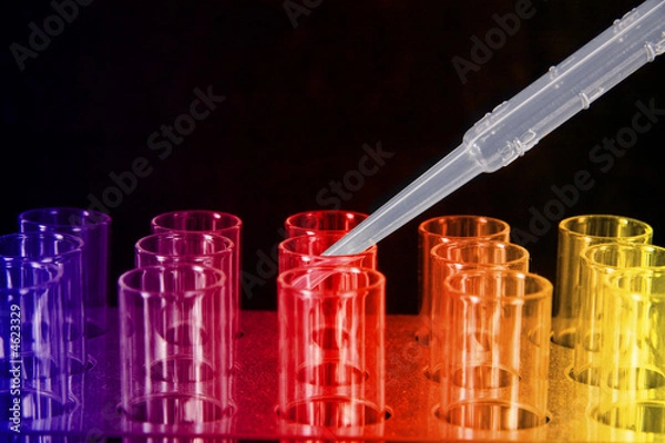 Obraz colored test tubes
