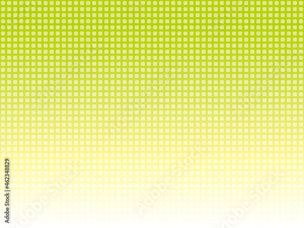 Fototapeta モザイク柄のグラデーション背景イラスト（黄緑）