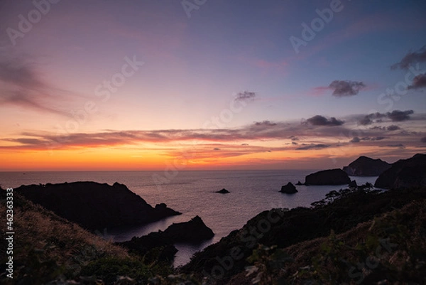 Obraz 南伊豆奥石廊の夕暮れ