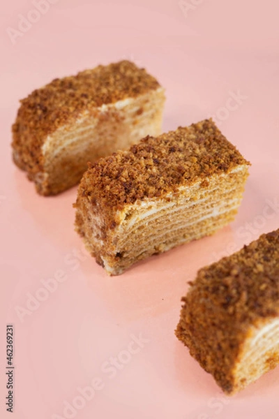 Fototapeta slice of vegan cake