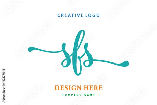 Fototapeta SFS lettering logo is simple, easy to understand and authoritative