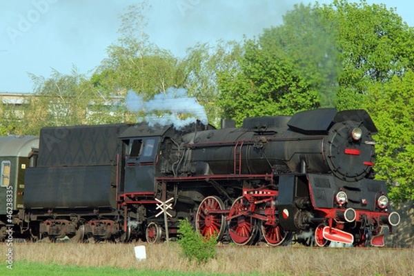 Obraz Stary pociąg parowy retro